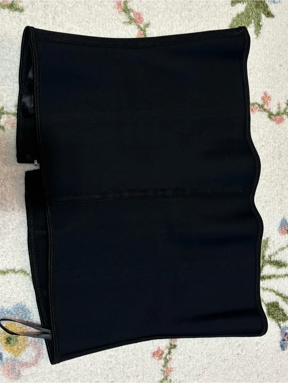 Black Waist Trainer Corset with Hook-and-Eye Front